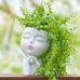 White Face Planter, Head Plant Pot, Plant Pots Indoor, White Vase 7.2 Inch