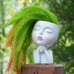 White Face Planter, Head Plant Pot, Plant Pots Indoor, White Vase 7.2 Inch