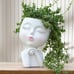White Face Planter, Head Plant Pot, Plant Pots Indoor, White Vase 7.2 Inch