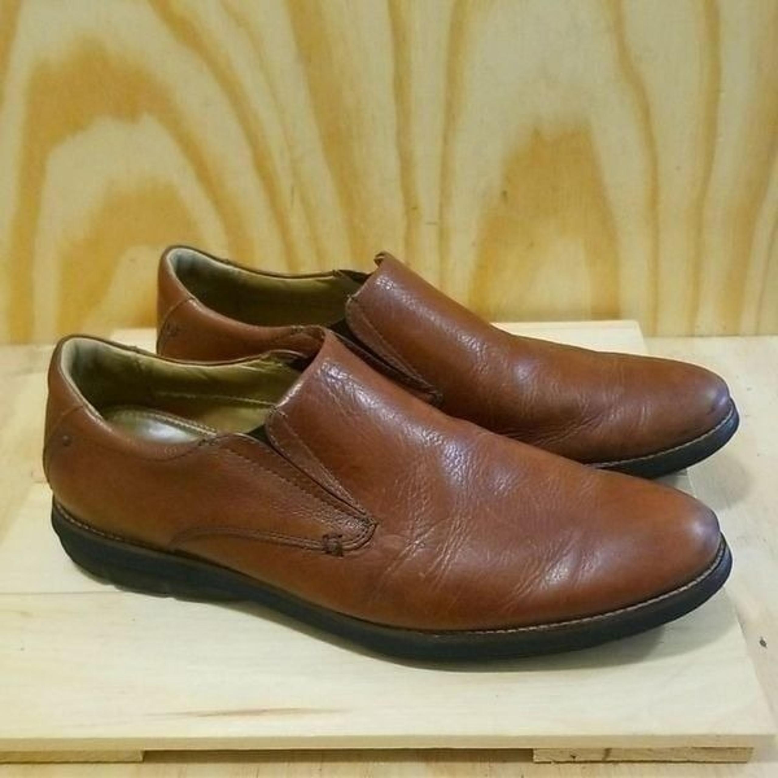 Men's American Classic By Delarentis Brown Leather  Dress / Casual Loafers 11.5