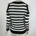 Rag Bone Open Shoulder Stripe Knit Top Long Sleeve Black White Pullover Women XS