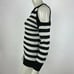 Rag Bone Open Shoulder Stripe Knit Top Long Sleeve Black White Pullover Women XS