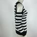Rag Bone Open Shoulder Stripe Knit Top Long Sleeve Black White Pullover Women XS