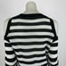 Rag Bone Open Shoulder Stripe Knit Top Long Sleeve Black White Pullover Women XS