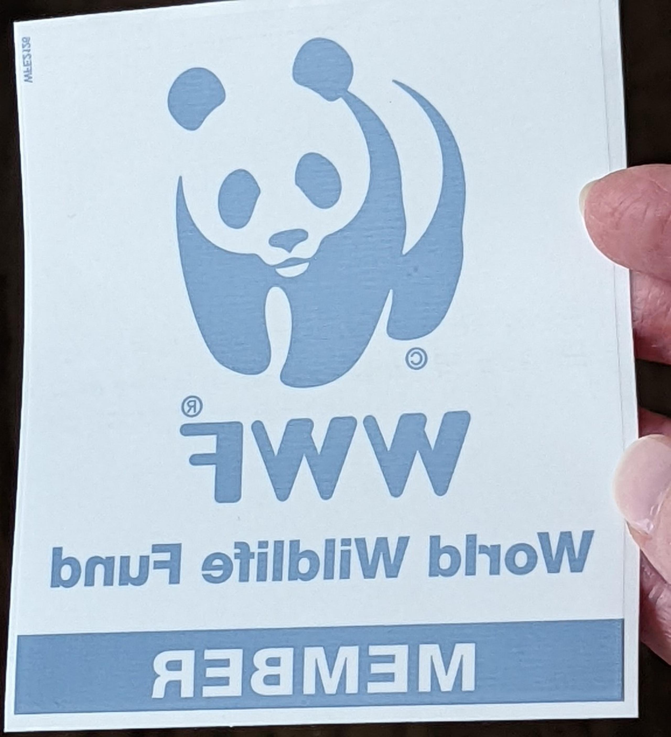 World Wildlife Fund Decal with Panda