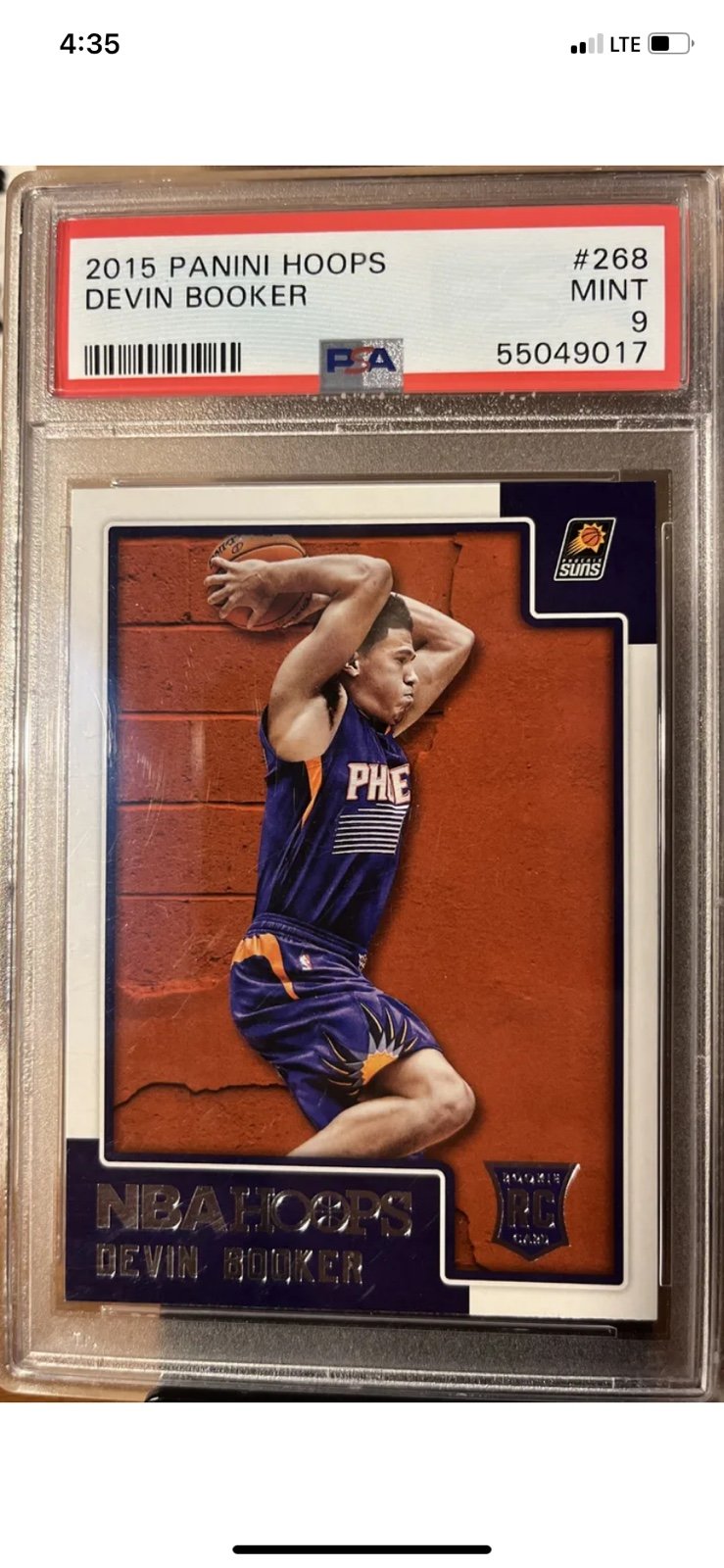 DEVIN BOOKER 2015 PANINI HOOPS ROOKIE RC #268 PSA9