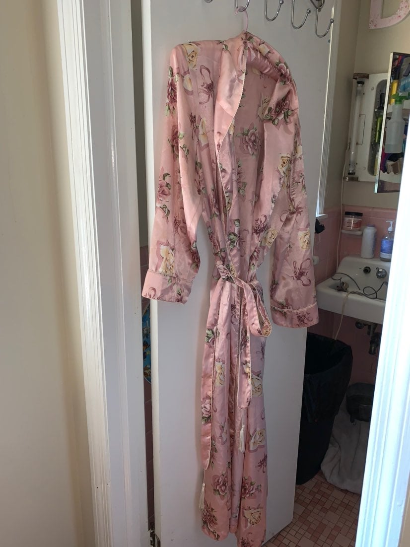 Vintage Channel Pink Floral Robe