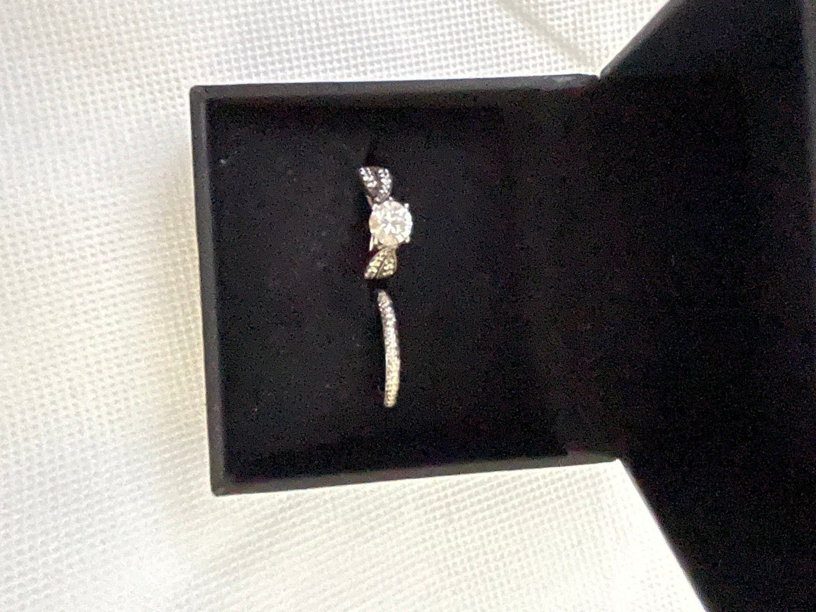 Helzberg white gold Moissanite wedding set