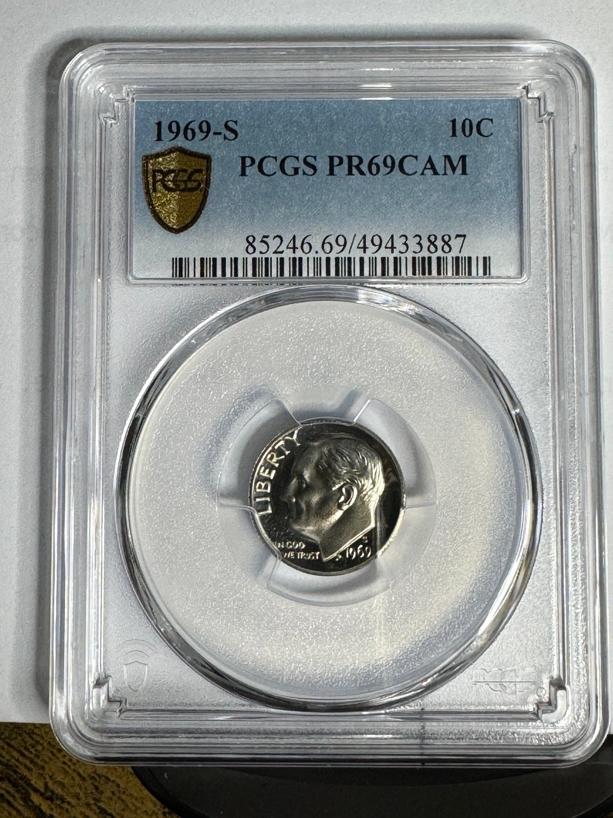 1969-S PCGS PR69CAM Roosevelt Dime Proof Coin