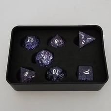 Fragments of Donati Comet Cracked Glass 7PC Glass Dice Set