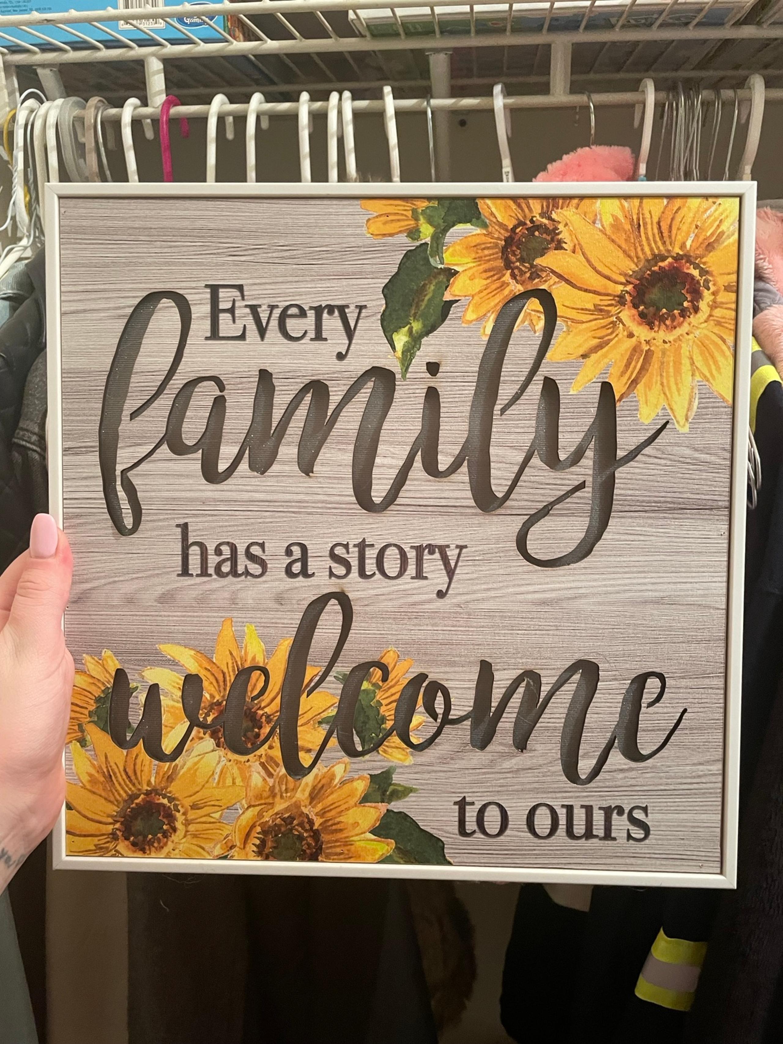 Sunflower family wall decor sign light up