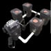 4-Plant Super-RDWC Complete hydroponic system with 2 bulkheads and 400gph
