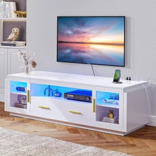 70 inch LED TV Stand for 75/65/60in Gaming Entertainment Center w/ Power Outlets