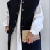 [BACCA] Double Cross Heavy Melton Middle Vest