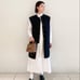 [BACCA] Double Cross Heavy Melton Middle Vest