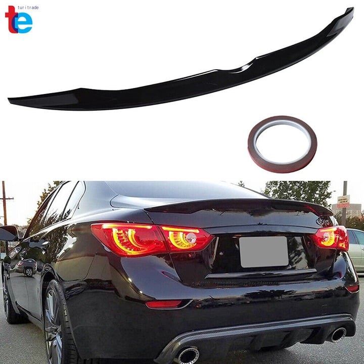 2014-2020 Infiniti Q50 Rear Spoiler PG Style Gloss Black Brand New