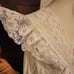 Vtg 60s Edwardian Cottagecore Lace Lily Of France White Long Full Nightgown M/L