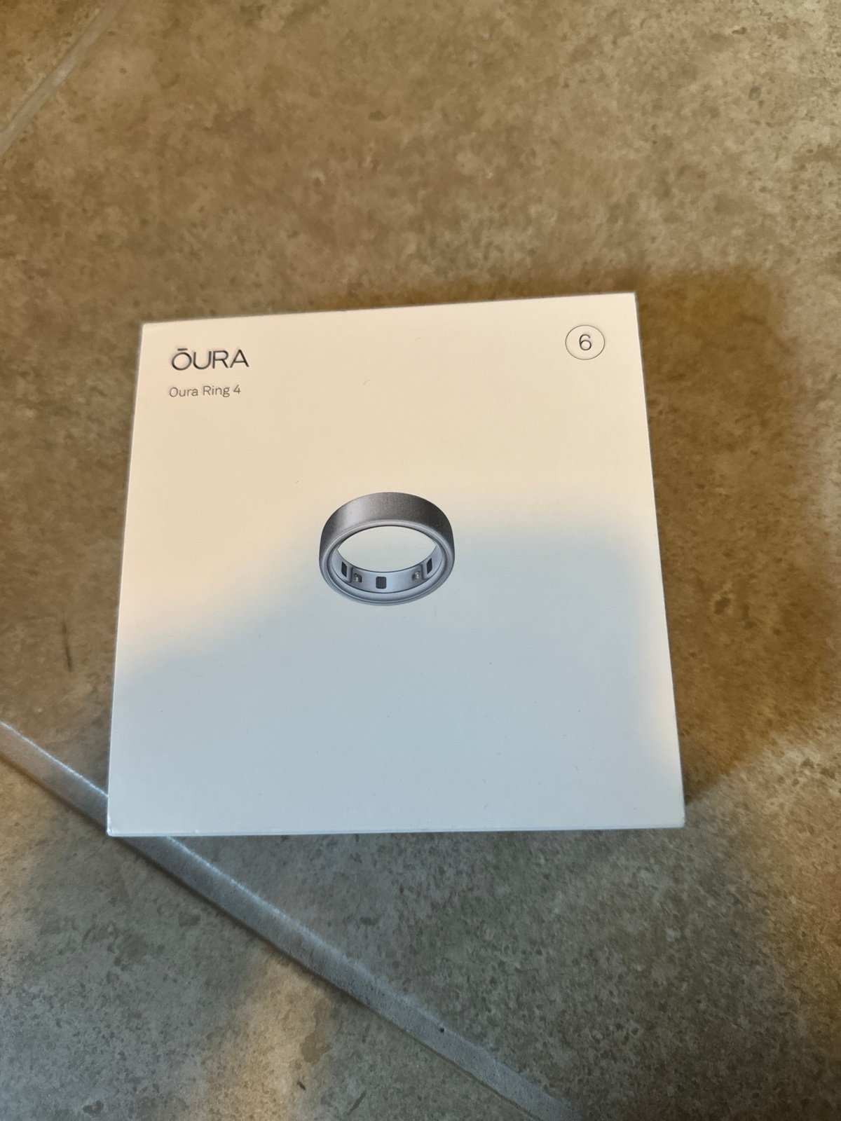 Oura ring 4 brushed silver size 6