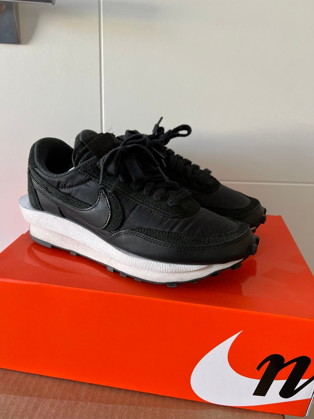 Sacai Nike LD Waffle Black Nylon