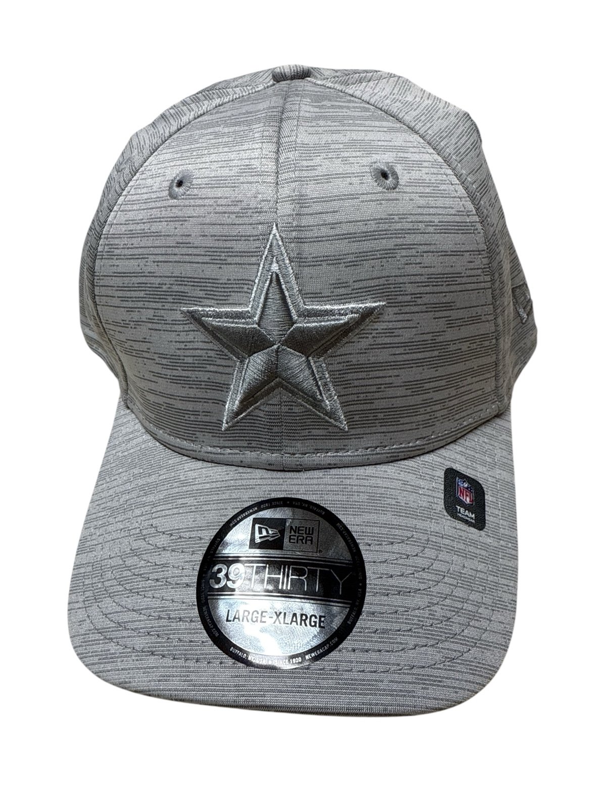 Dallas Cowboys NFL Grey New Era 39Thirty Stretch Fitted Hat Mens L/XL New