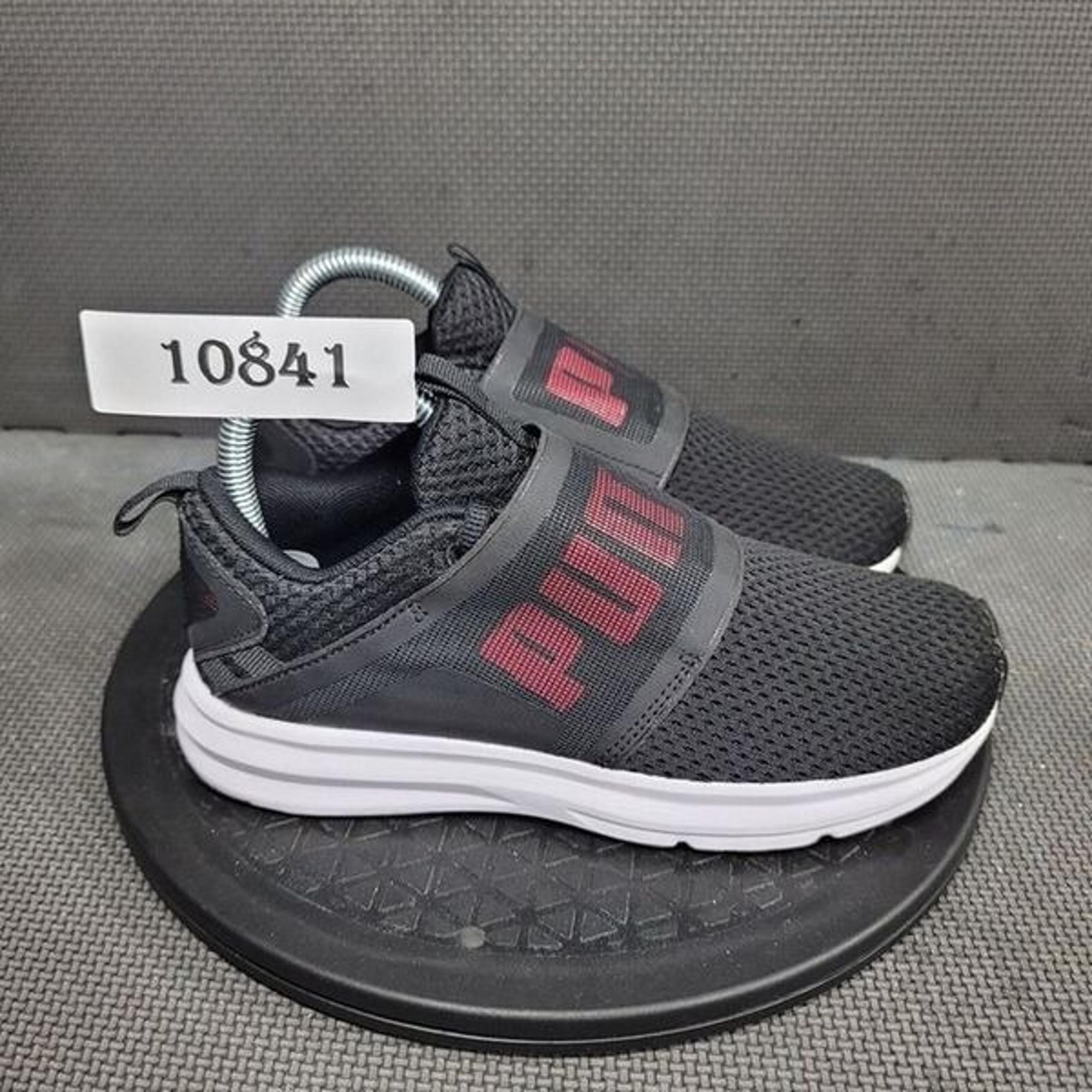 Puma Enzo Strap Knit Running Shoes Womens Sz 6 Black Trainers