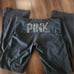 Y2k Vintage pink foldover waist flare yoga pants medium bling sequin