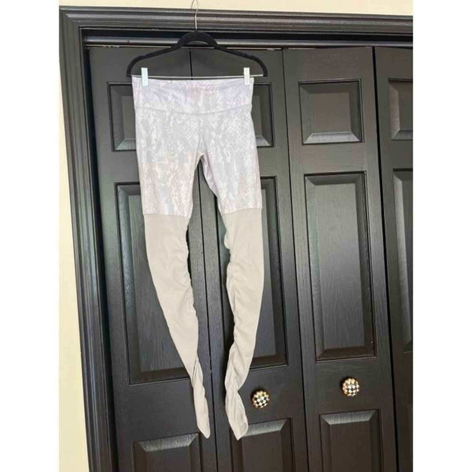 Alo Yoga Goddess Pants Leggings Womens Size S Gray ribbed