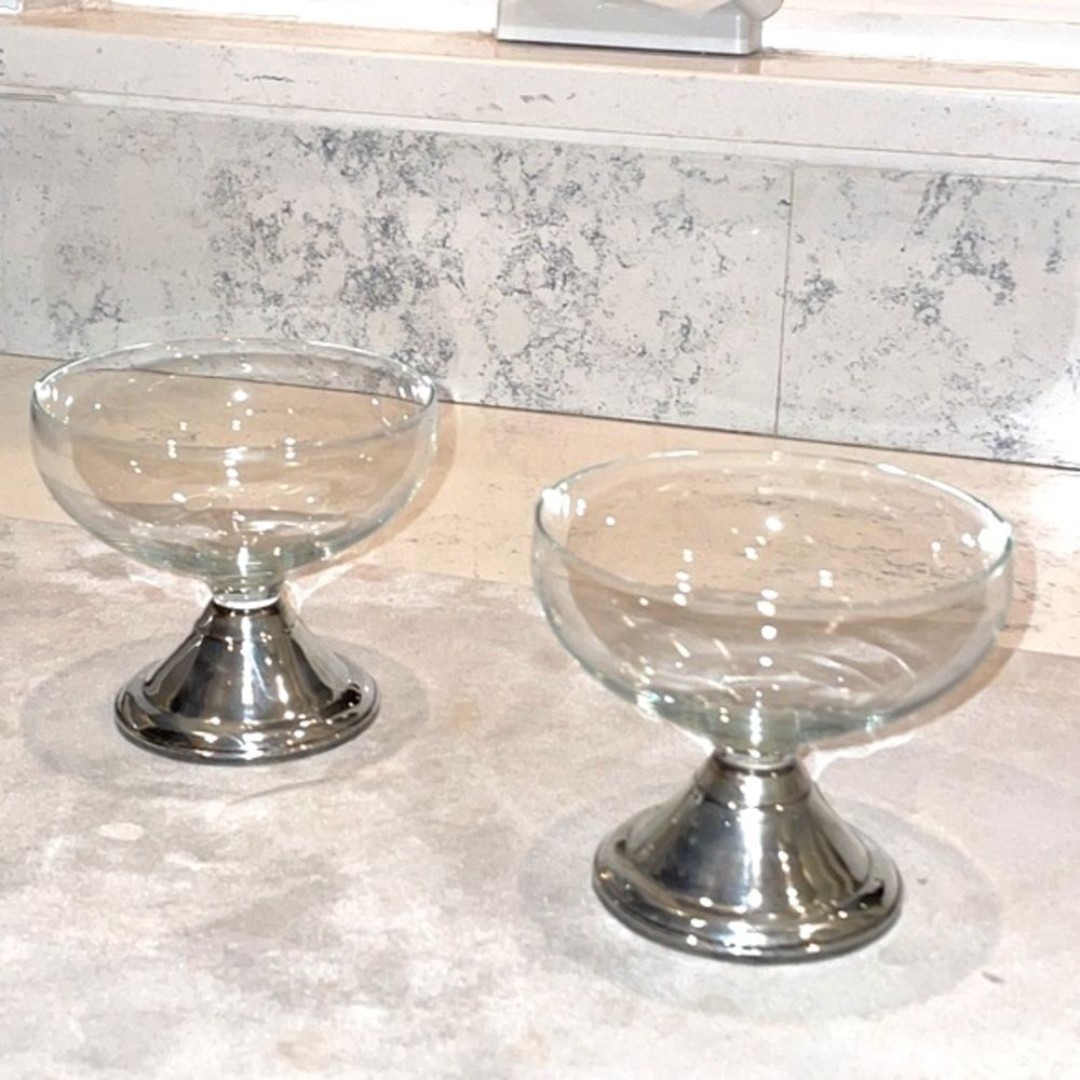Pair of Sterling Silver Vintage Duchin Creation Ice Cream Sherbet Dishes EUC
