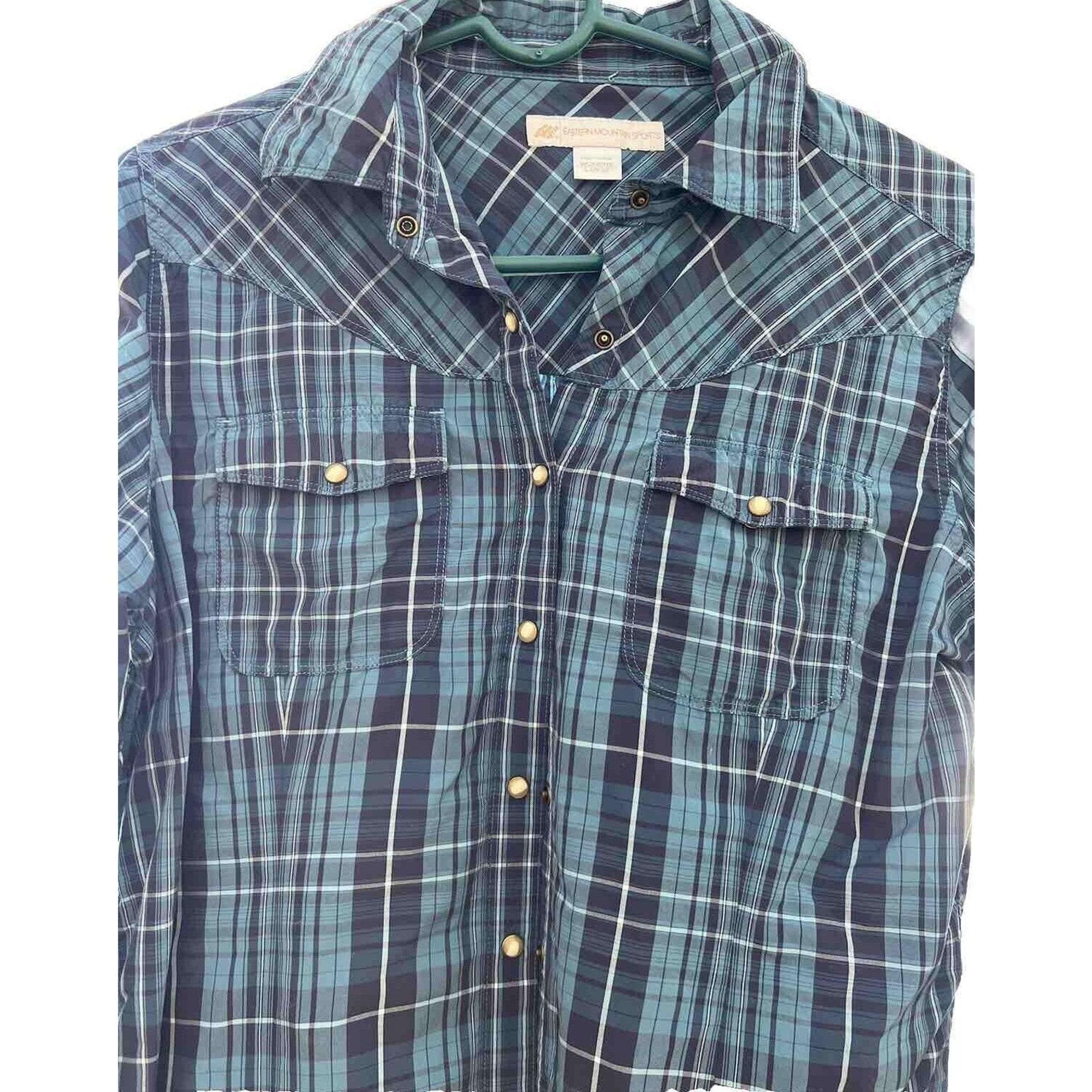 Women’s eastern mountain sports, EMS Western Shirt, LARGE, Snaps