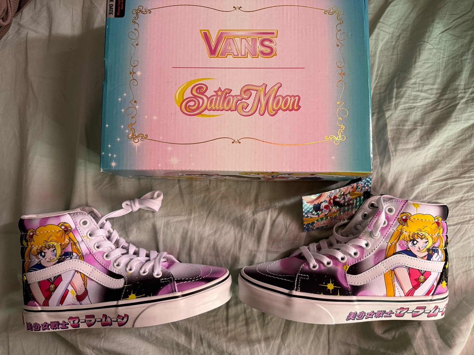 Limited edition sailor moon high top vans sneakers glow in the dark