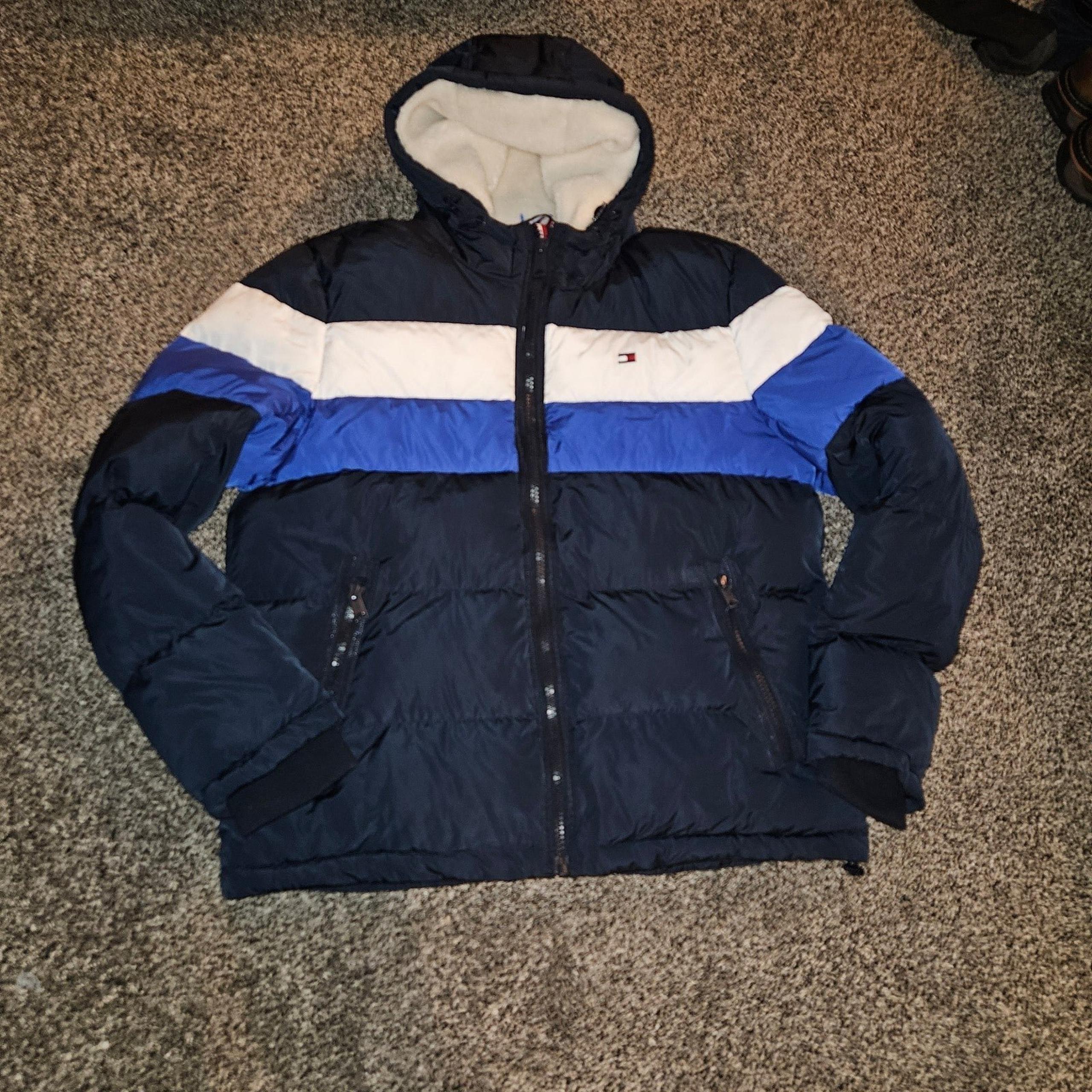 puffer jacket Mens large Tommy Hilfiger coat tops Water Wind Resistant clothes