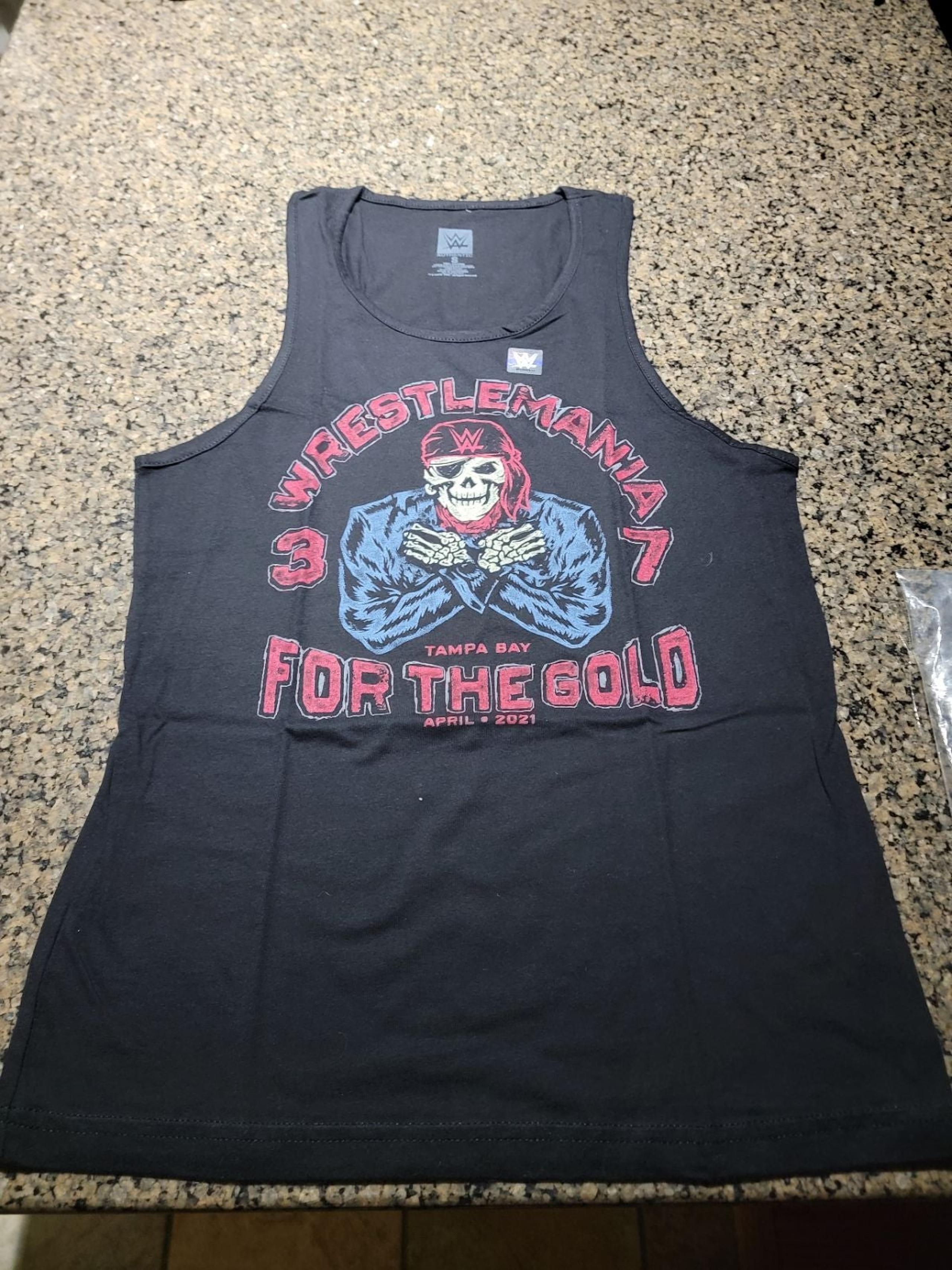 WWE Wrestlemania 37 Black Tank Size Small