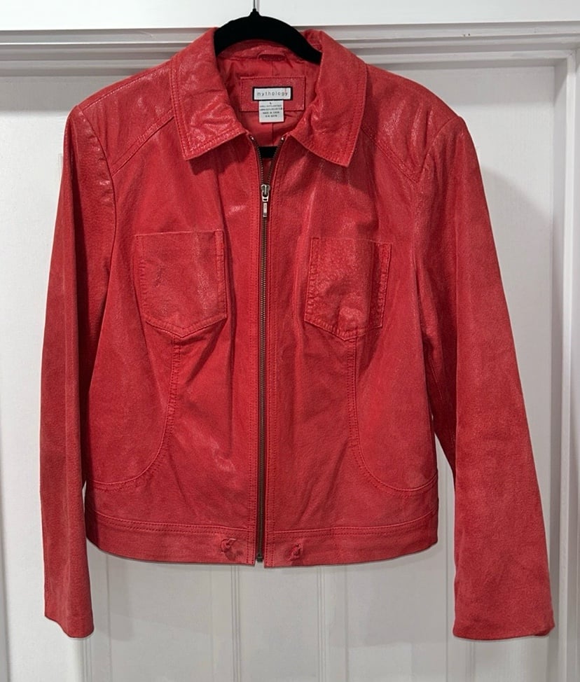 Mythology Shimmer Leather Jacket