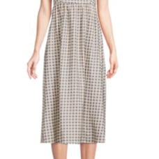 Women's We Wore What Corset Midi Dress XL White Gingham NWT
