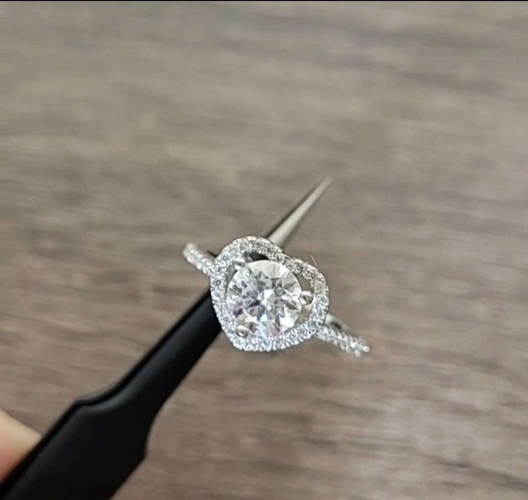 *SALE* Real Moissanite Heart Shaped Engagement Ring Size 5,6,7,8,9