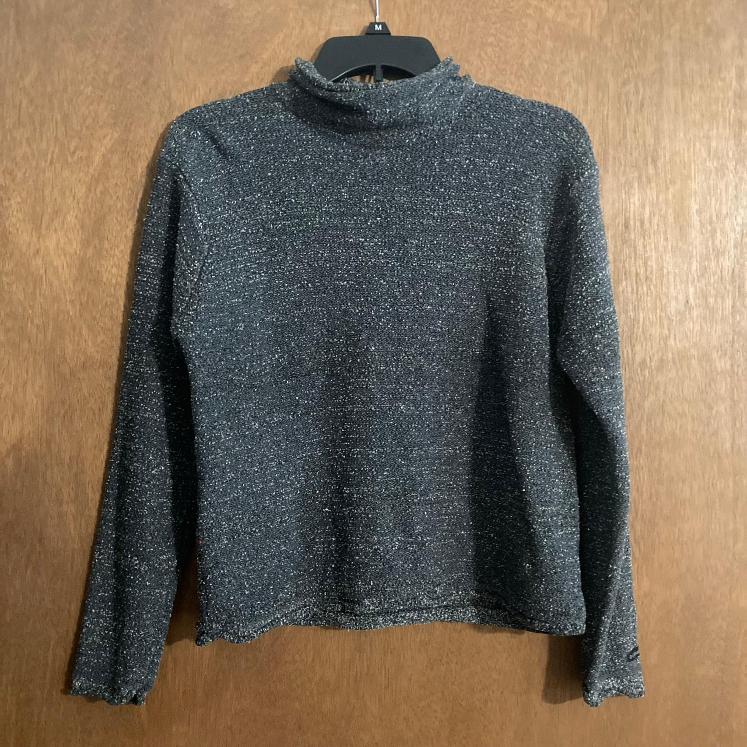 COLUMBIA Women’s Vertex Medium Pullover Sweater Mock Turtleneck Black Grey