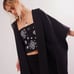 BRAND NEW Free People All I Need Cozy Hooded Kimono Sweater BLACK