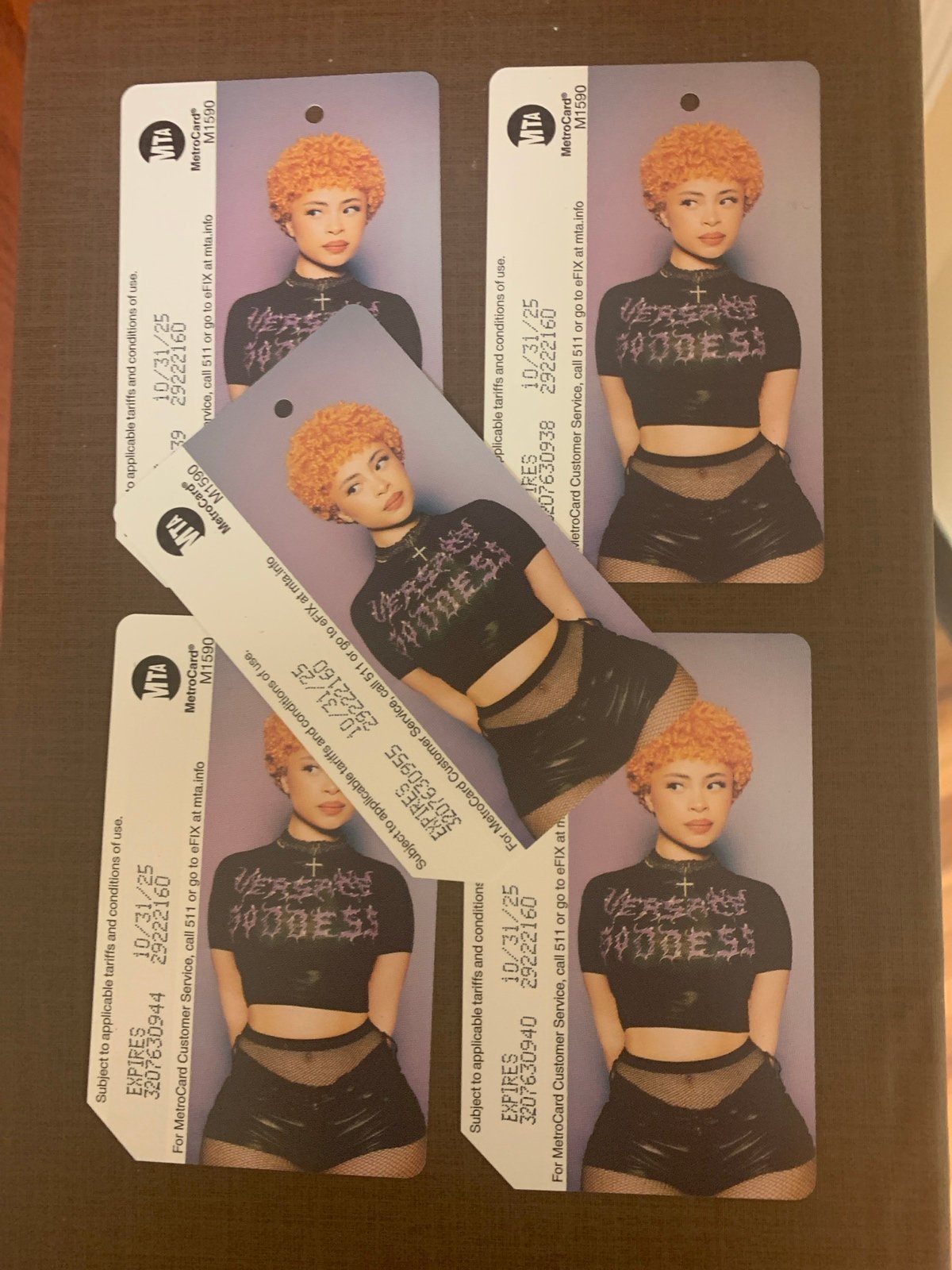 5 Ice Spice NYC collectible metrocards