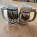 Vintage 1980's Budweiser Clydesdale's Beer steins