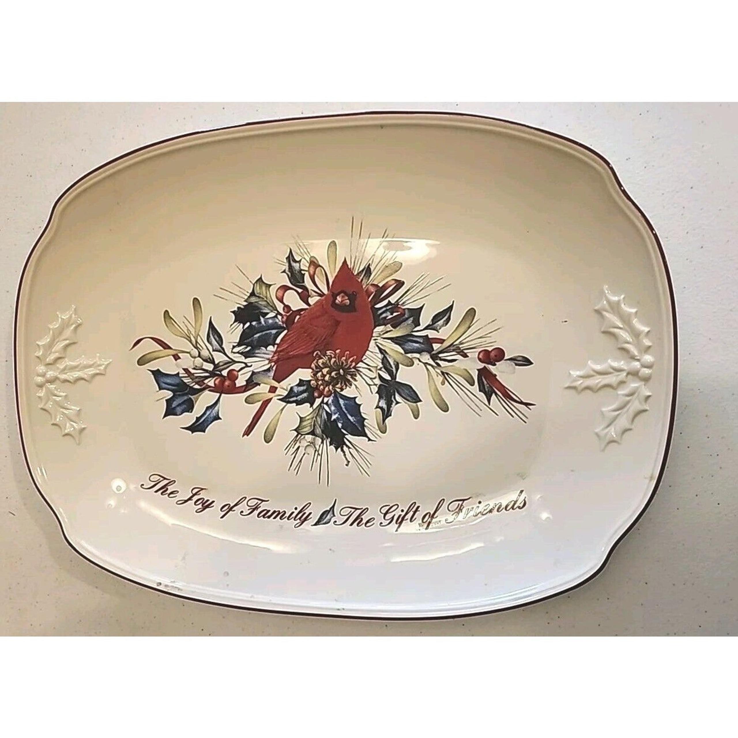 Christmas Lenox Winter Greetings Catherine McClung Cardinal Joy Family Friends