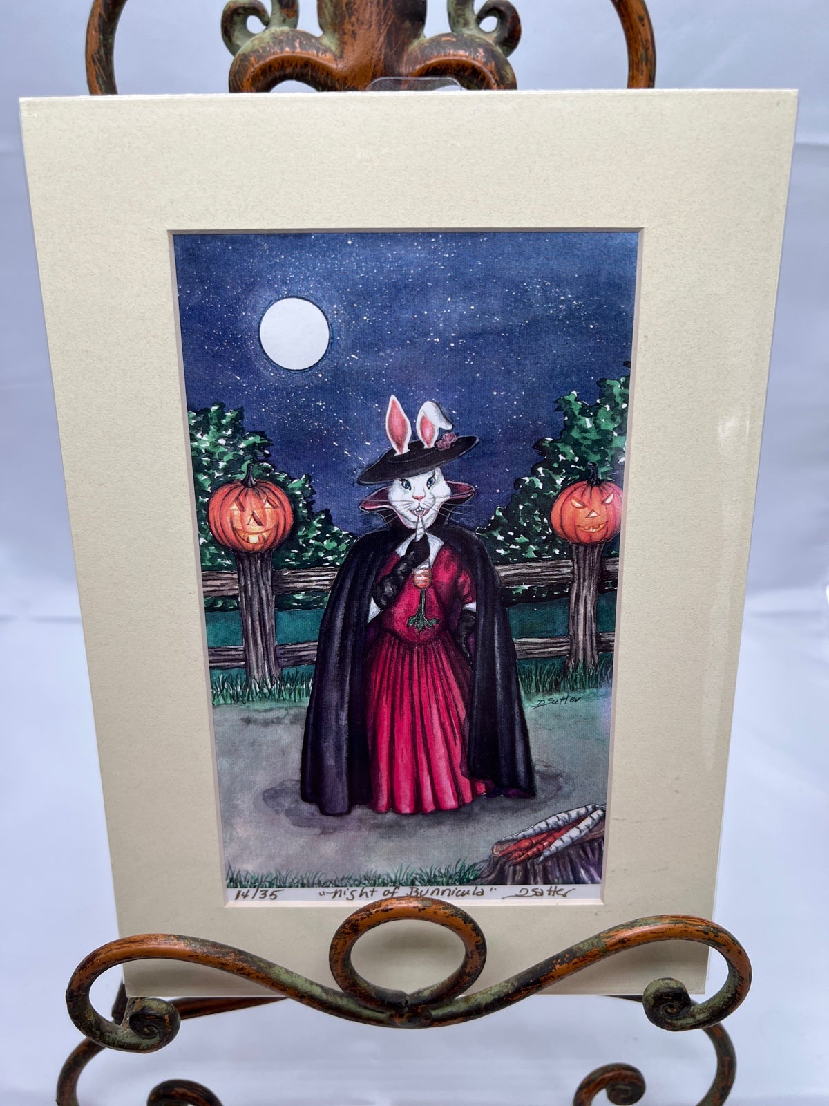 Denise Satter store 1985 “Night Of Bunnicula” Fantasy Art Print Signed Limited 14/35