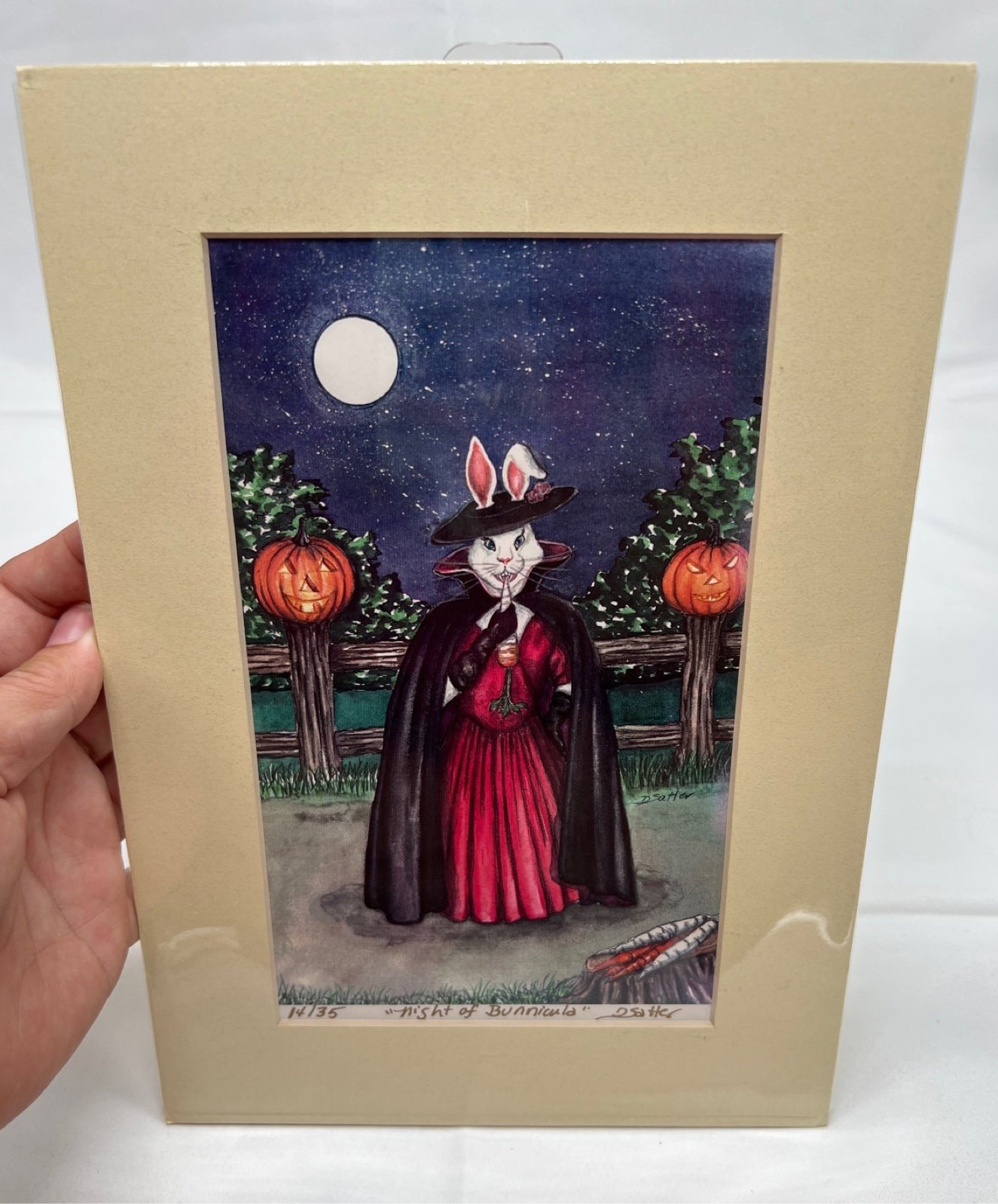 Denise Satter store 1985 “Night Of Bunnicula” Fantasy Art Print Signed Limited 14/35