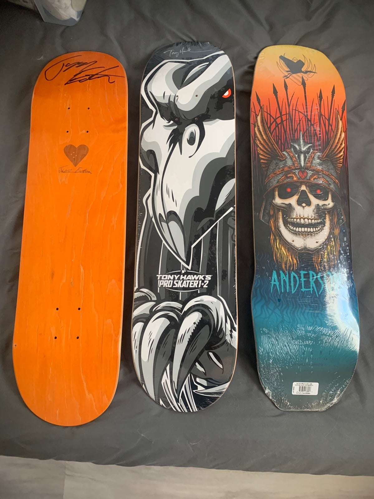 3 skate board decks