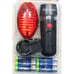 3 Pc Mountain Biker Lot LED Light Set Crank Radio Aqua Straw Water Filter Sport