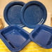 Vintage Blue & White Speckled Dinnerware - 4 PC