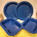 Vintage Blue & White Speckled Dinnerware - 4 PC
