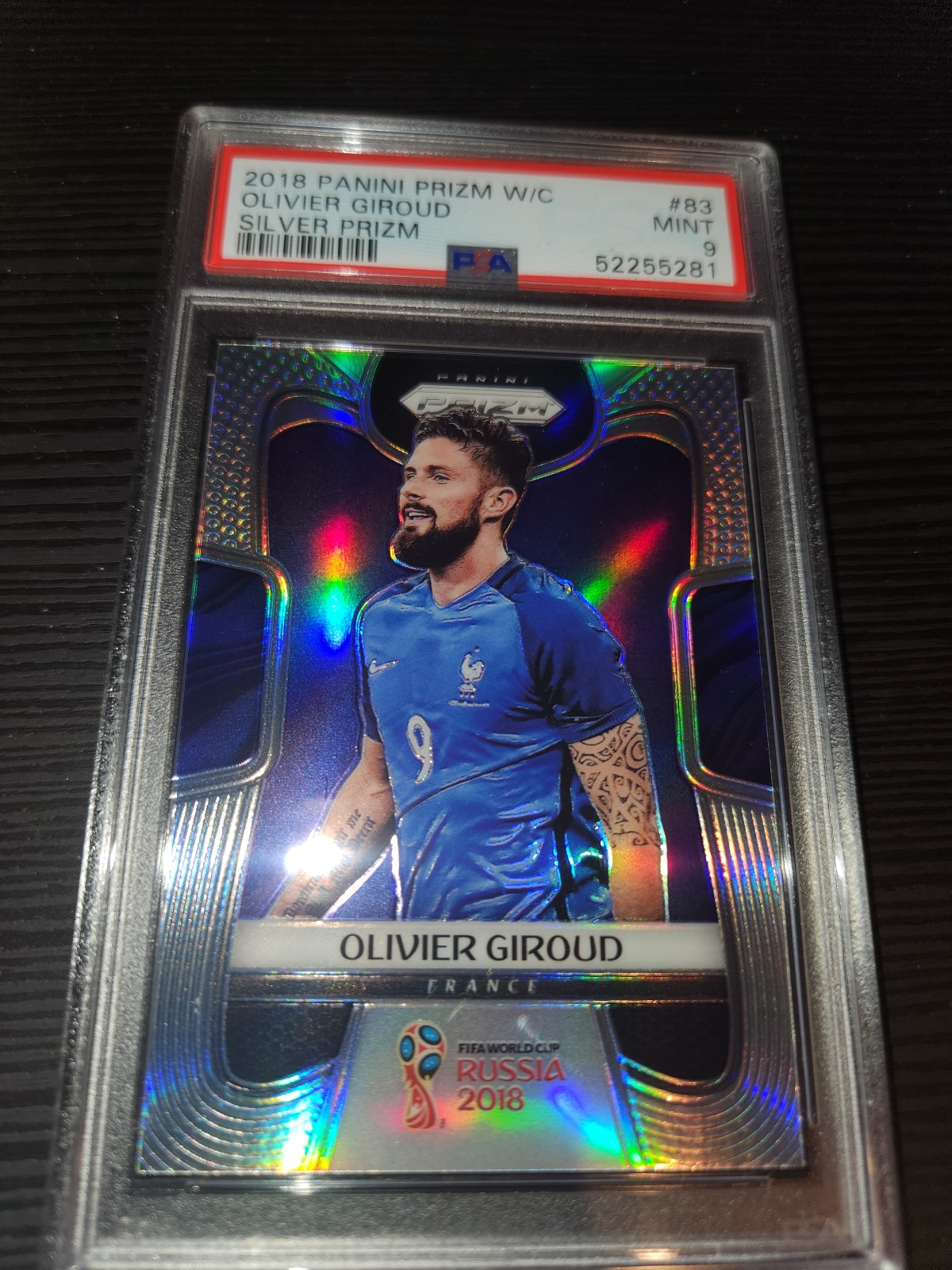 2018 Panini Prizm Olivier Giroud Silver PSA 9