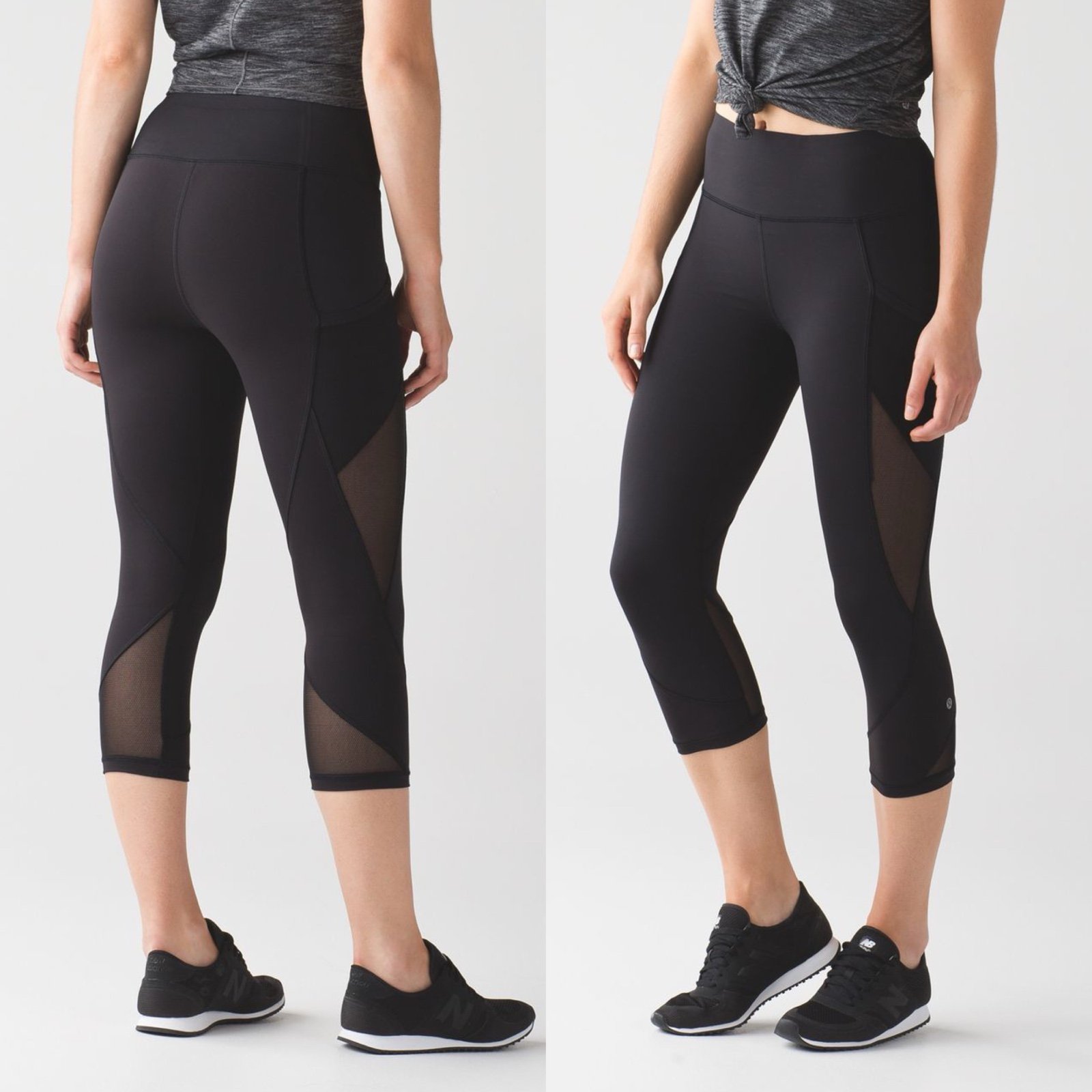 RARE Lululemon Fast As Light Crop Sz 6 In Black