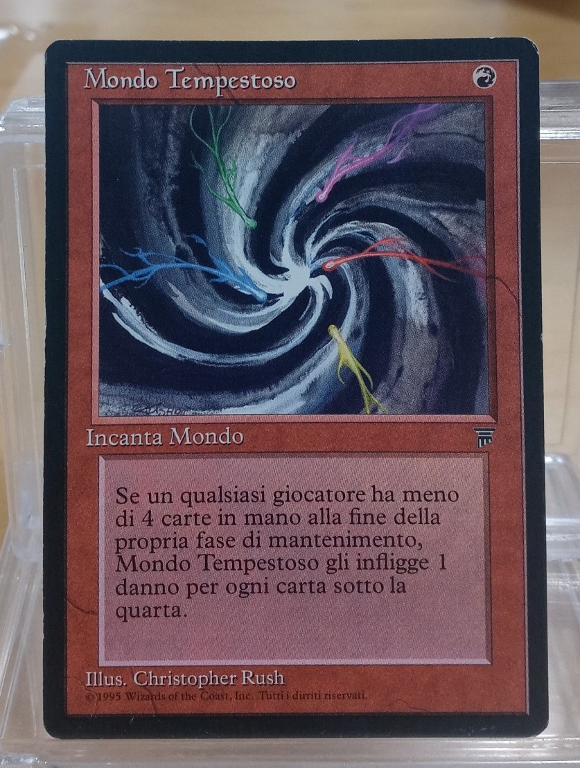 ITALIAN Storm World ~ Magic: the Gathering LEGENDS Red OOP