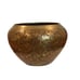 Beautiful Vintage etched Antique Indian Asian Brass Bowl Floral Pattern